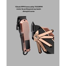 İntora Erkek Bakım Makinesi – LCD Ekranlı 7000RPM Şarjlı Saç ve Sakal Kesme Cihazı