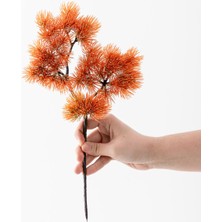 Güleç Yapay Çiçek Yapay Bonsai Dalı 35 cm Turuncu