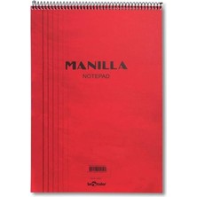 Nacario Manilla Ofis Bloknot A4 Çizgili Kırmızı