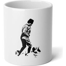 Ivart Atatürk Yandan Fotoğraf Baskılı Kupa Premium Beyaz Porselen Kupa Bardak