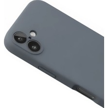 İlk El Grup  Iphone 16 Plus Kılıf Nano Içi Kadife Silikon - Gri