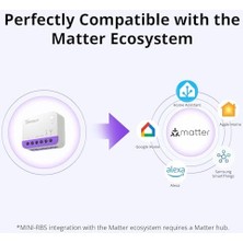 Nacario Mat Panjur Şalteri Mını-Rbs, 2,4 Ghz Wi-Fi, Mini Boyut, Yüzde Kontrolü, Alexa/ /homekit/ Assistant Desteği, Sıfır Iletken Gereklidir, 1 Adet
