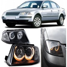 Volksvagen Passat B5.5 2001-2005 Siyah Angel Eyes Ön Far