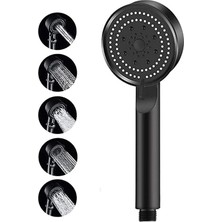 Nacario S&m Home 5 Fonksiyonlu Yüksek Basınçlı Ayarlanabilir Duş Başlığı (Siyah)
