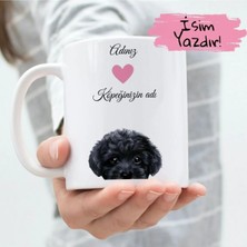 Ivart Kişiye Özel Adınız ve Köpeğinizin Adı-Köpek Temalı Baskılı Premium Beyaz Porselen Kupa Bardak-Motto