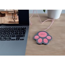 Nacario Pati Şeklinde USB Bardak Isıtıcı, Bardak Altı Isıtıcı, Şirin ve Pratik Tasarım, Su Geçirmez Yüzey, Kompakt ve Hafif, Ofis ve Ev Kullanımı Için Ideal, Enerji Tasarruflu