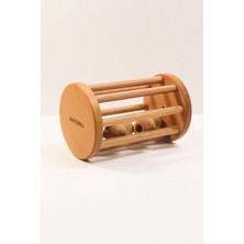 Özgürce Ahşap Silindir Çıngırak Montessori Emekleme Yardımcı Oyuncak