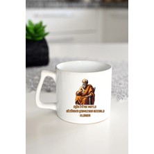 Ivart Sokrates Eşinin Sözünden Çıkmazsan Baskılı Porselen Lüks Kupa Bardak-Hediye-Karım-Kocam