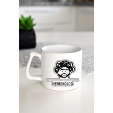 Ivart Herbokolog-Hiç Kimsenin Bir Şey Bilmediği Tasarım Baskılı Beyaz Porselen Kupa Bardak-Nah-Hediye