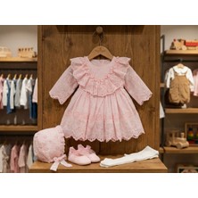 Pugi Lüks Kız Bebek Lotus Fırfırlı Mevlütlük Set