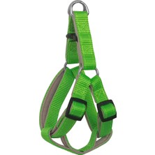 Mestore Gezdirme Kayışlı Dokuma Köpek Göğüs Tasma Seti 52*73-110 cm Neon Yeşil - Kny-Tsmst-Lrgnn