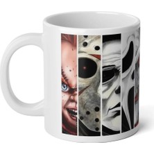 Ivart Korku Filmi Temalı Baskılı Premium Beyaz Porselen Kupa Bardak