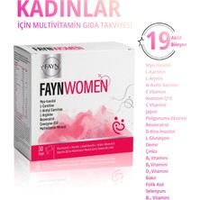 Faynwomen Kadınlara Özel Miyo Inositol, L-Karnitin, Resveratrol,koenzim Q10 ve Multivitamin Gıda Takviyesi 30 Saşe