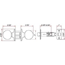 Nacario 781872 Bilyalı Düğme, Geçit/salon ve Dolap, Nikel
