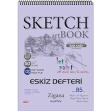 Nacario B5 Spiralli Eskiz Defteri - 50 Yp, 120 gr Çizim Bloknotu, Sanat Defteri