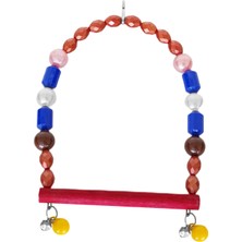 Mestore Markapet Ahşap Tünekli Papağan ve Muhabbet Kuşu Salıncağı 10-16 cm Mavi - SF-BL-1027