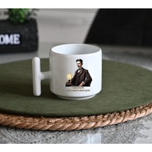 Ivart Nikola Tesla Seni Seçtim Baskılı Porselen T Kulplu Kupa Bardak-Hediye