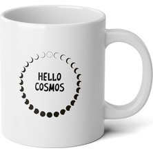 Ivart Hello Cosmos Baskılı Premium Beyaz Porselen Kupa Bardak