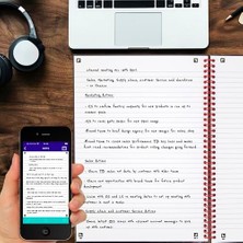 Nacario N' Red Notebook, Dayanıklı Sert Kapak, Birinci Sınıf Optik Kağıt, Scribzee Uygulaması Uyumlu, Çevre Dostu, Spiral Cilt, 8-1/4 Inç, 70 Çift Taraflı Çizgili Çarşaf, 1 Adet (L67000)