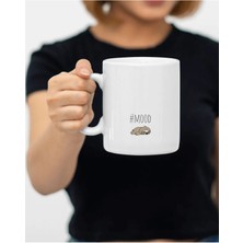 Ivart Tembel Hayvan "mood" Baskılı Beyaz Porselen Kupa Bardak