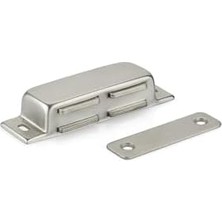 Nacario Mıknatıslı Çıt Çıt Kilit, Paslanmaz, Metal Gövde, Pvc, Kapı, Sineklik, Dolap, Kapak Için, Manyetik Tutucu, Montaj Vidalı, Sessiz, Kolay Açılır, Kapanır Sistem (8,5 Cm, 2 Adet)