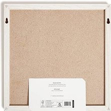 Nacario U Brands Rustik Bülten Tahtası, 35,56 cm x 35,5 Cm, Beyaz Ahşap Stil Çerçeve, Endüstriyel Sınıf Sabitleme Yüzeyi, Itme Pimleri Dahil