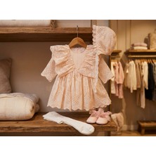 Pugi Lüks Kız Bebek Begonya Fırfırlı Mevlütlük Set