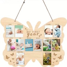 Lodos  Sevimli Kelebek Ilk Yılım Fotoğraf Panosu, Doğum Günü Hediyelik Pano, Istediğiniz Dilde