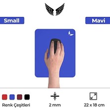 Nacario Mini Mouse Pad 22X18 Cm, Küçük Boy - Small Ofis Tipi Kaymaz Taban Mouse Ped, Fare Altlığı, Düz Masa Koruyucu Klavye Altı Mousepad (Mavi)
