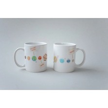 Ivart Safe For Planet Baskılı Premium Beyaz Porselen Kupa Bardak