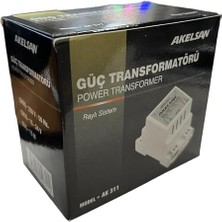 Nacario AK-311 Zil Trafosu 220V Giriş 15-24V Çıkış – 15W Ray Tipi Trafo | Kapı Zili ve Otomatikleri Için Güç Kaynağı