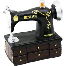 Nuveden Dikiş Makinesi Vintage Dekoratif Biblo 20X15X8.5CM Reçine (4881) NVDN-RSGO34