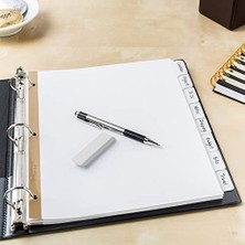 Nacario Big Tab Ayırma Sayfası Yazmak ve Silmek Için 8 Binici 48'li Paket Beyaz