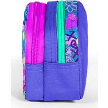 Nacario Iki Bölmeli Kız Çocuk Lavanta Grafiti Kalem Çantası Kalemlik