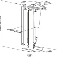 Nacario Masa Montajı Için Evrensel Bilgisayar Tutucu