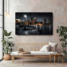 Artprinta Gece Şehir Manzarası Kanvas Tablo – Modern ve Etkileyici Duvar Dekorasyonu