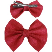 Mestore Keçe Papyonlu Kedi Köpek Tokası 4.5-5.5 cm Kırmızı - Hll-Kpktk-Krmz