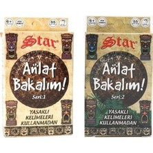 Nacario 2star Star Anlat Bakalım Kartları Kelime Oyunu Seri:1 ve 2-2'li Set