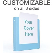 Nacario 3 Halkalı Klasör, 3,5 Cm, Yuvarlak Halkalar, 350 Yaprak Tutar, Clearvue Sunum Görünümü, Yapışmaz, Çeşitli Pastel Renkler, 4 Paket (79552)