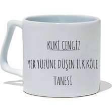Ivart Kişiye Özel Kuki-Ilk Köle Tanesi Baskılı Beyaz Porselen Kupa Bardakhediye-Gibi-Motto
