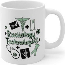 Ivart Radiology - Radyoloji Teknikeri Baskılı Premium Beyaz Porselen Kupa Bardak