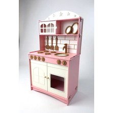 Özgürce Pembe Boyalı Mutfak Montessori Oyuncak Set, Eğlenceli ve Öğretici Paket