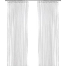 Nacario Lill Perde Çifti Beyaz (280 cm x 300 Cm)