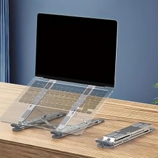 Nacario Ayarlanabilir Laptop Standı – 7 Kademeli, Ergonomik, Kaymaz Silikon Destekli, Taşınabilir Dizüstü Bilgisayar ve Tablet Standı