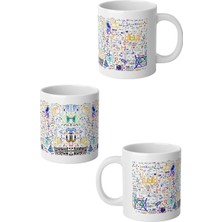 Ivart Fizik Işlem Formül Baskılı Premium Beyaz Porselen Kupa Bardak-Öğretmenler Günü