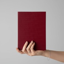 Nacario Çizgisiz Not Defteri – 64 Yaprak, 90 gr Ivory Kağıt, Amerikan Ciltli Not Defteri, Ofis ve Günlük Kullanım Için Ideal (Bordo, A5 (14,8cm x 21CM))