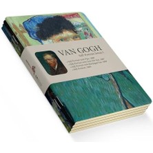 Nacario Self-Portrait Series I - A6, 4'lü Defter Seti Iv, Çizgisiz, Toplam 192 Sayfa, Her Biri 48 Sayfa, Tel Dikiş, Esnek Kapak, Oval Kenar, Tuval Doku, 60 Gram, Sarı Krem Renk