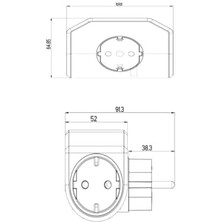 Nacario Plus 3'lü Çocuk Korumalı Topraklı Fiş Priz Siyah