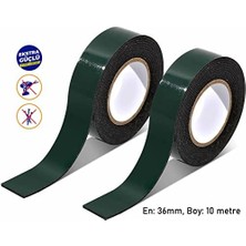 Nacario Çift Taraflı Köpük Bant Eva Montaj Bandı Siyah 36 mm x 10 Metre