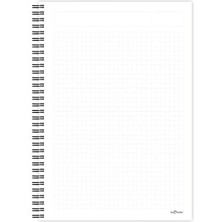 Nacario Lé 2018045/2 Polygonal Esnek Karton Kapak, Siyah Spiralli Renkli Kenar Boyama Kareli Squared / Helmet